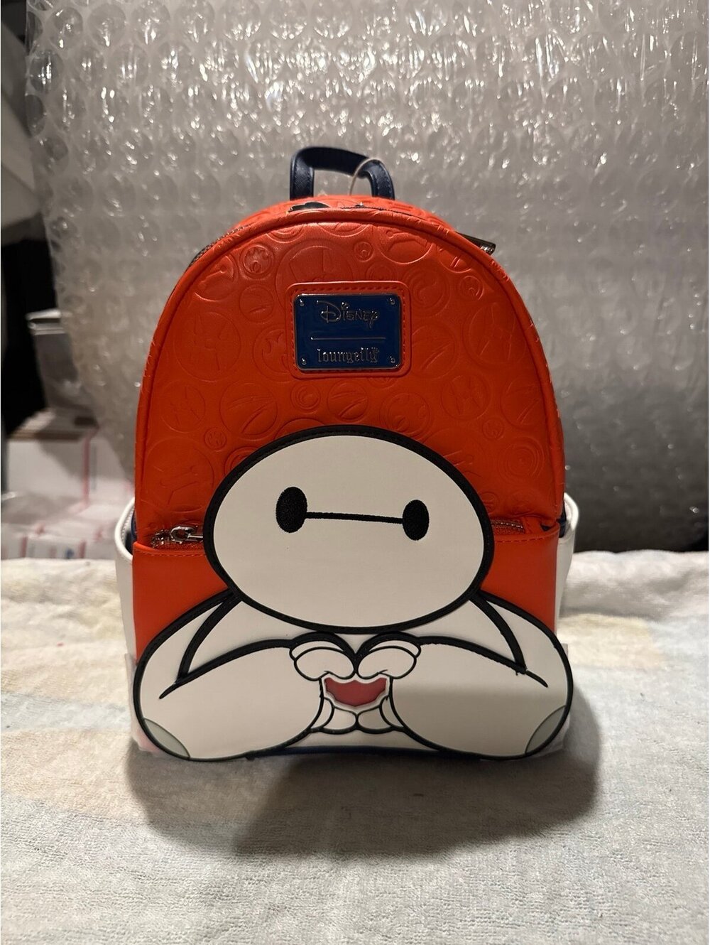 Loungefly Disney Baymax Lenticular Heart Hands Mini Backpack NWT
